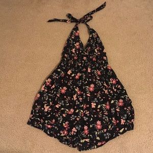 Cute Floral Romper With Pockets! - Small