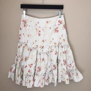 Anthropologie size 2 Corduroy Floral Print skirt