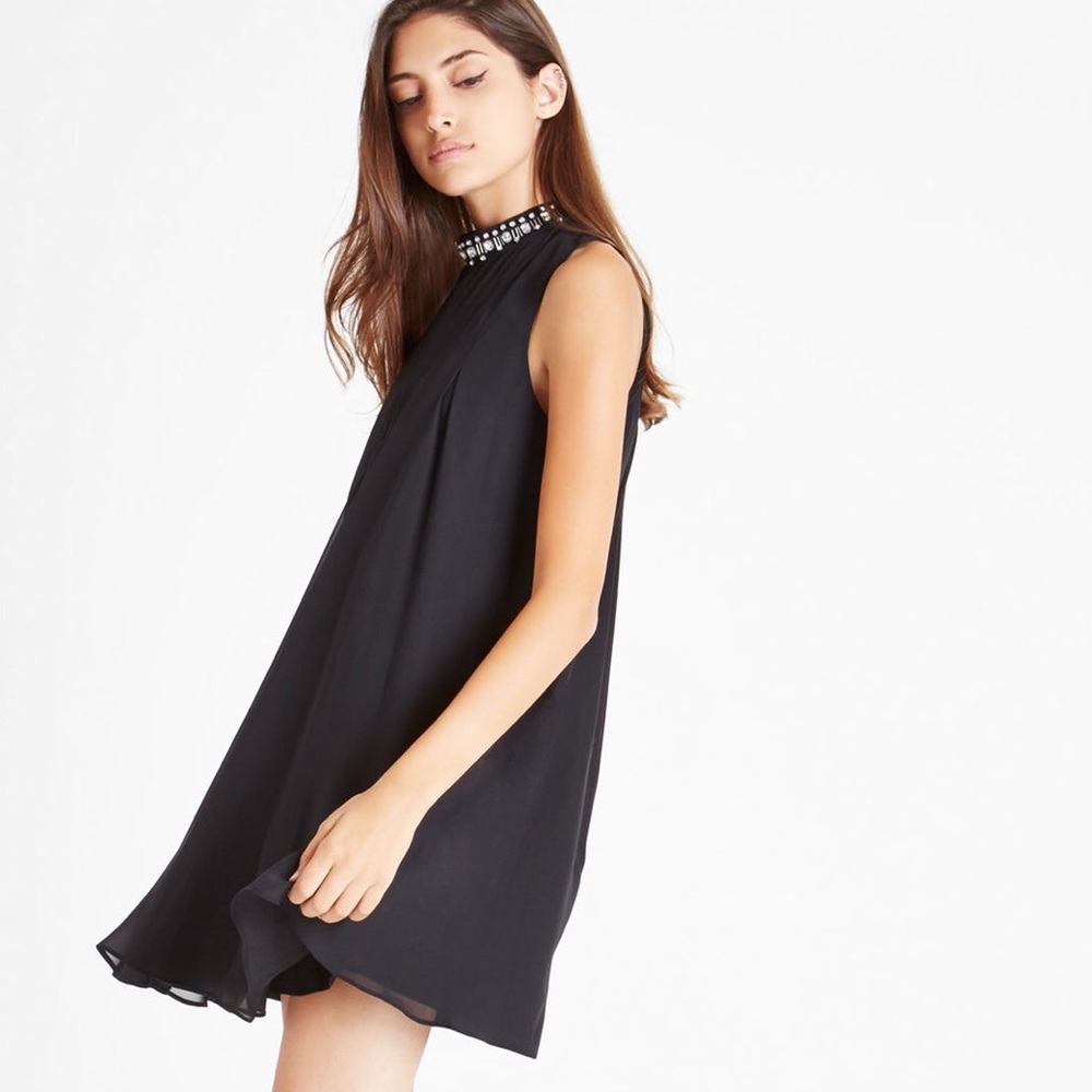 Jewel Collar A Line Dress