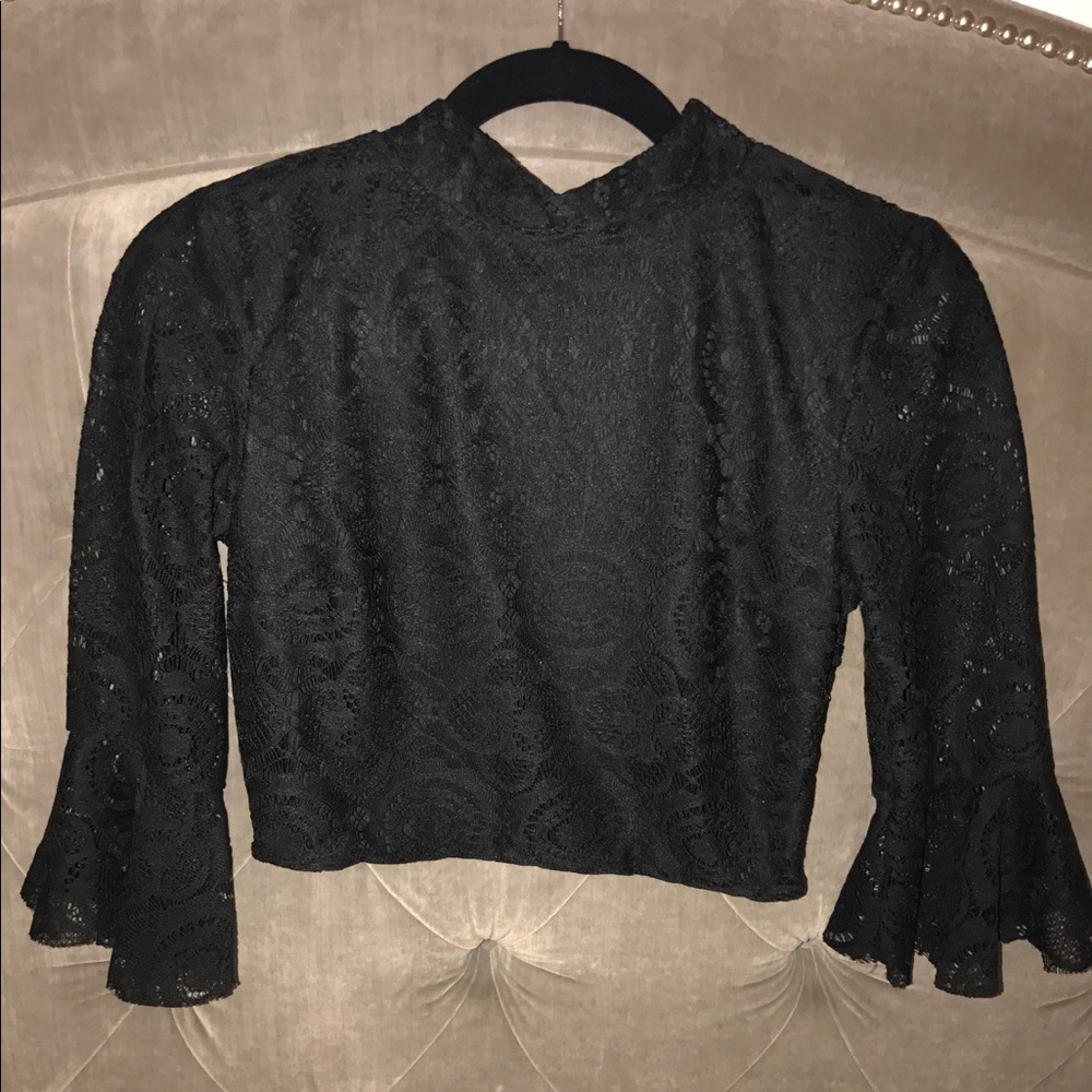 nasty gal lace crop top