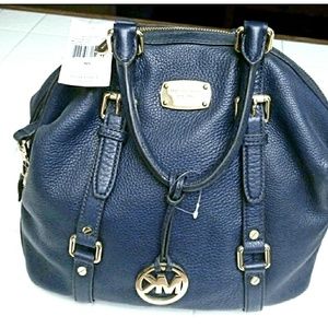 Michael Kors Bedford Navy MD Satchel