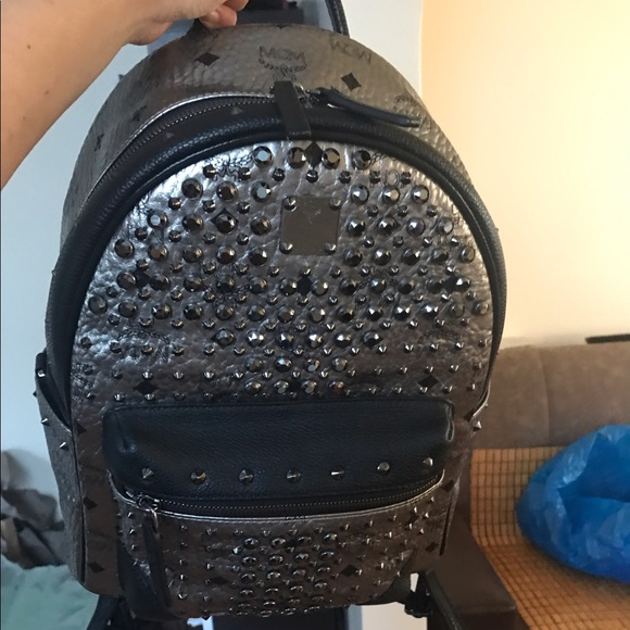 Authentic MCM Small Diamond Visetos Backpack