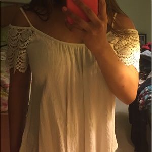 White flowy shirt
