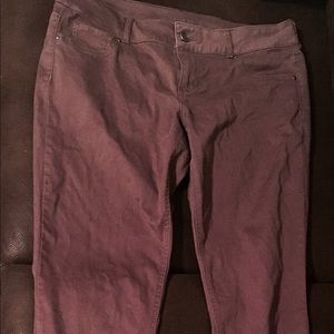 Faded Maroon Jeggings