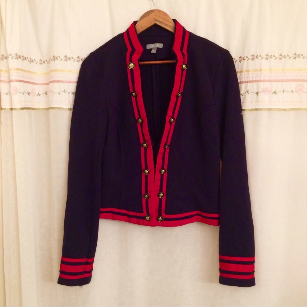 Navy and Red Civil War Style Fitted Blazer