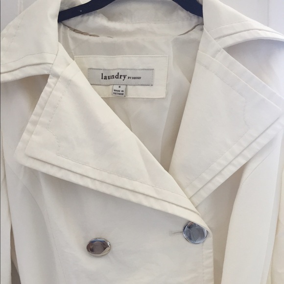 Laundry by Design white trench coat - small - Picture 4 of 8