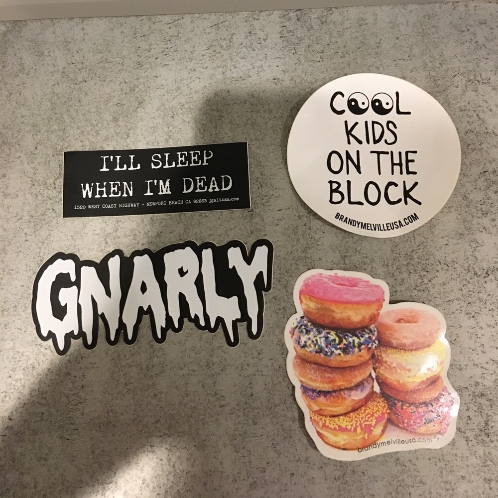 4 RAREST Brandy Melville Stickers
