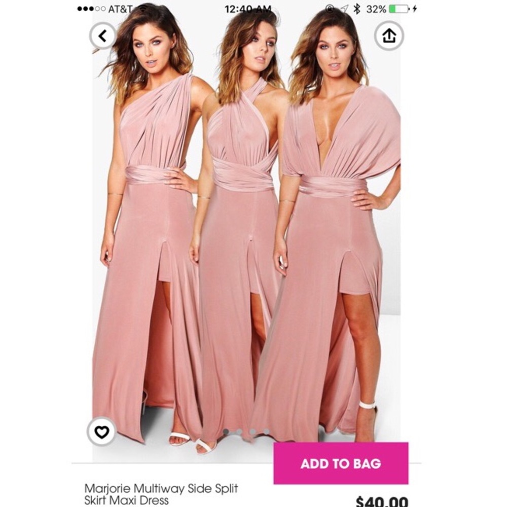 Multiway Blush Maxi Dress