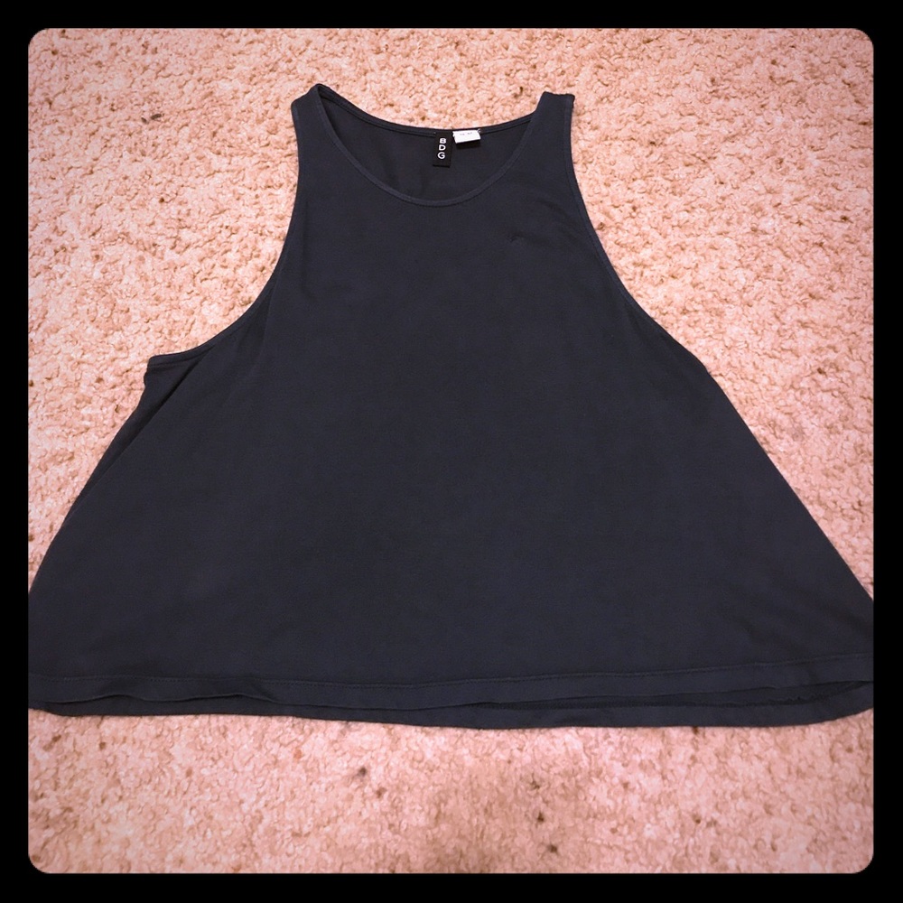 Gunmetal grey crop tank top