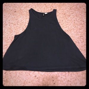 Gunmetal grey crop tank top