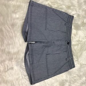 Women's prana jean striped shorts size 12 Euc