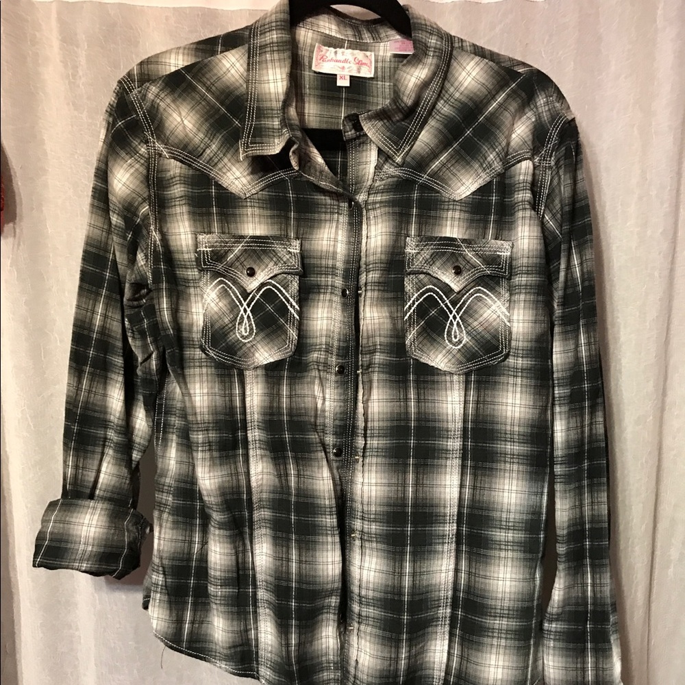 Black and white flannel from boot barn