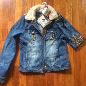 shearling denim jacket