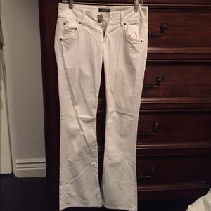 Hudson white flared jeans size 27. Gently used.