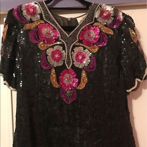 Vintage sequin top
