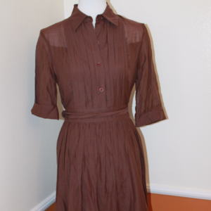 Anne Klein Size 4 Brown 3/4 Sleeve Dress