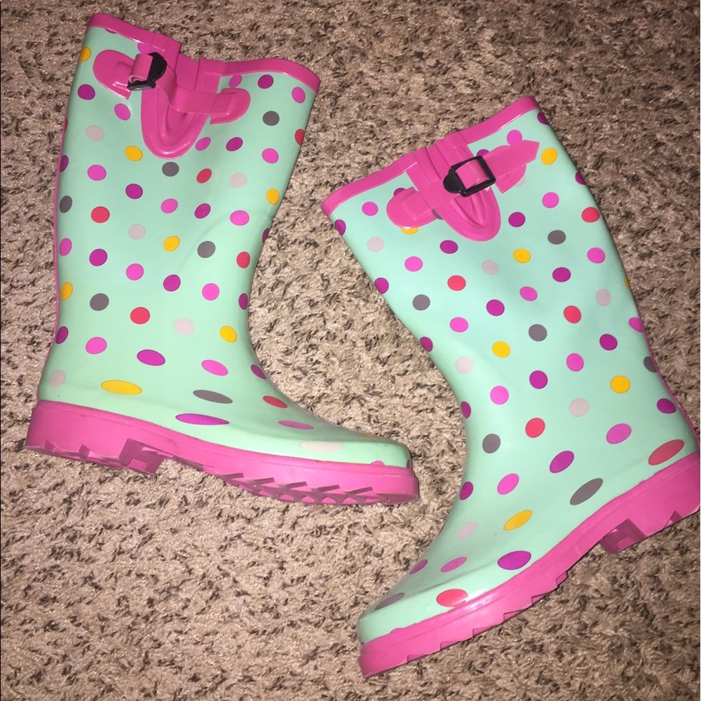 Polka Dot Rain Boots