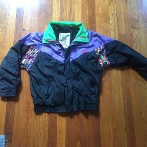 80s neon nylon jacket