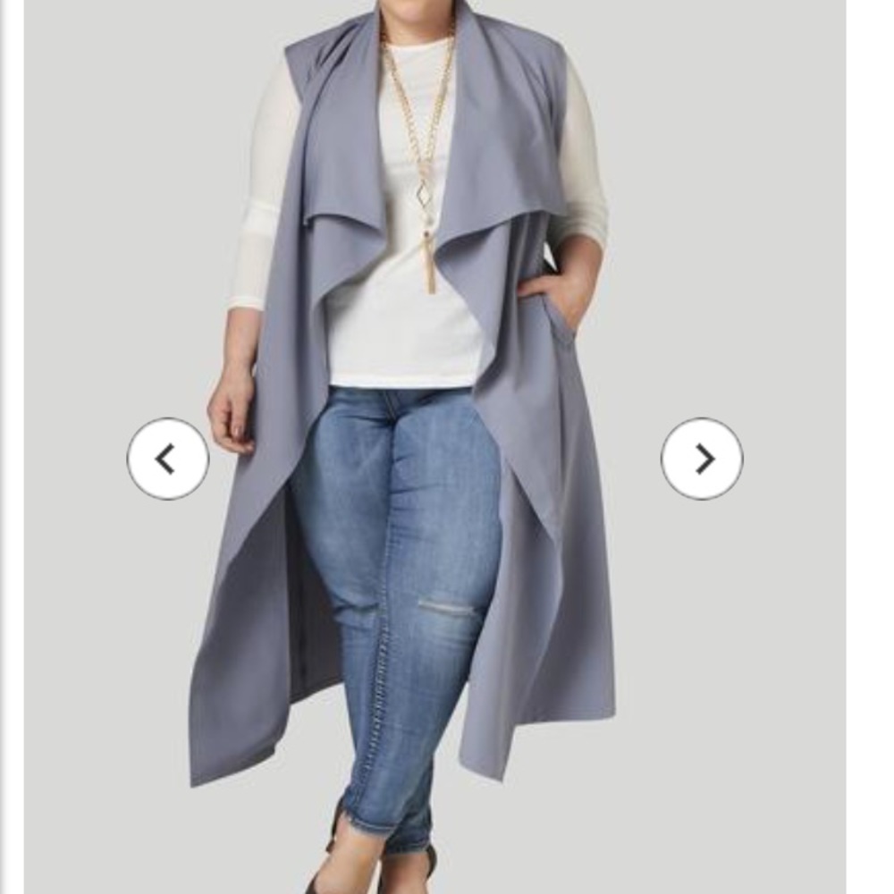 Chicest of All Vest in the color Granite