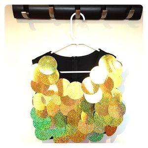 Gold Disc Crop Top