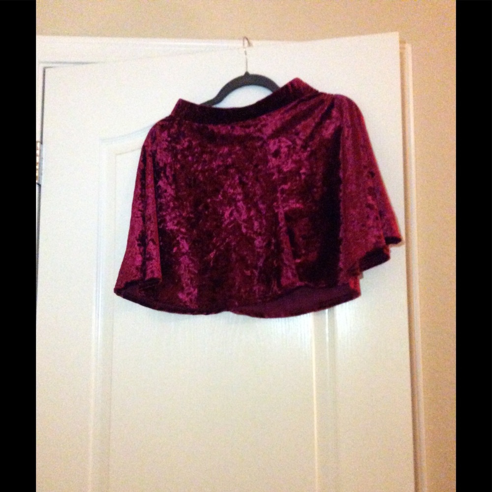 Velvet skater skirt
