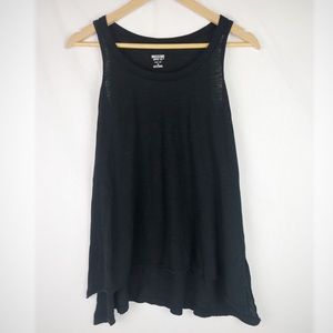 🖤🖤Long Black Tank Top - Flowy Shirt - Oversized