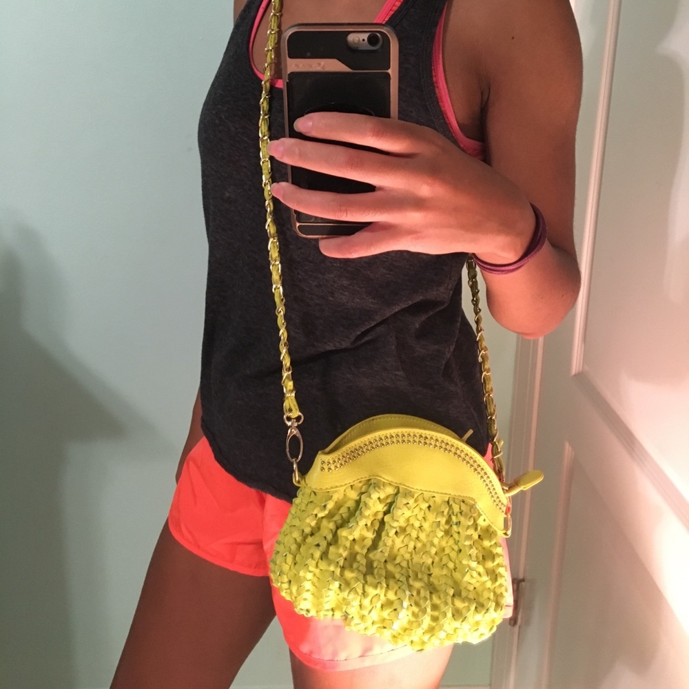 Neon Yellow Green Crossbody Bag