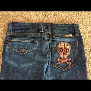 Frankie b skull boot cut jeans