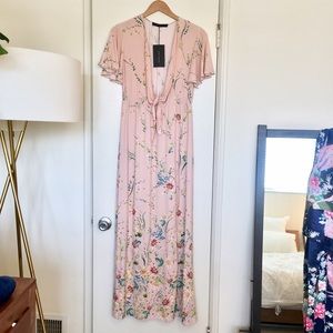 Zara Pink Floral Maxi Dress