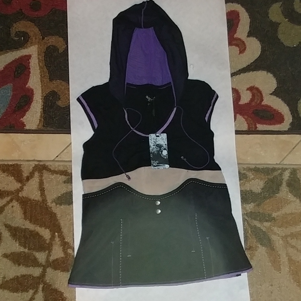 Color block Hooded top - Picture 6 of 6