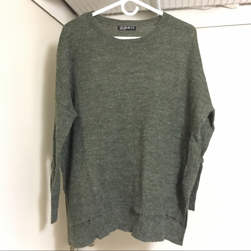 Faded green sweater top