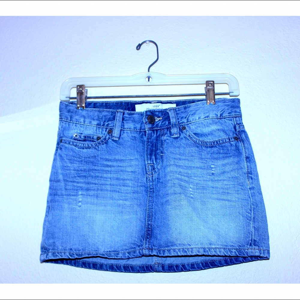 Log Denim Miniskirt