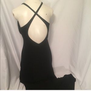 Black crisscross sleeveless gown FLASH SALE