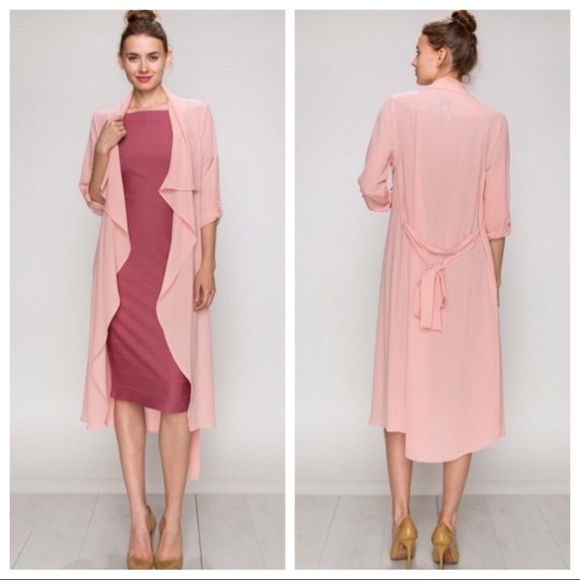 Sweaters - NWT 💥LAST ONE💥 Dusty Rose Below Knee Cardigan!