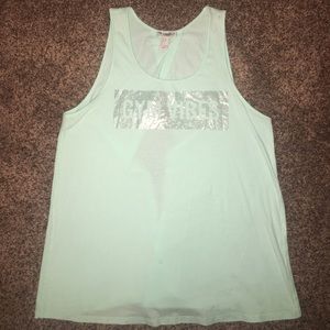 Super Cute Mint Colored Gym muscle shirt from F21!