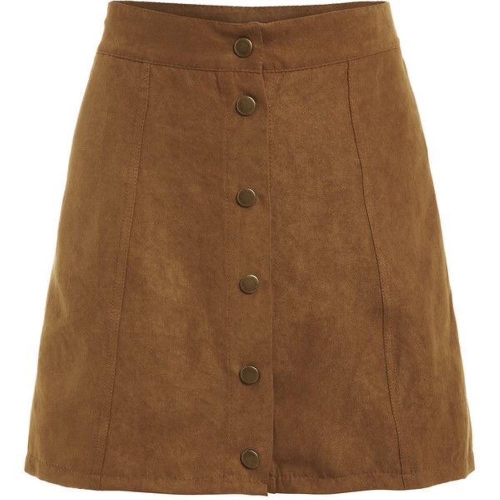 Tan suede skirt