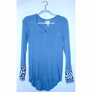 Green Shirt with Detailed Sleeves