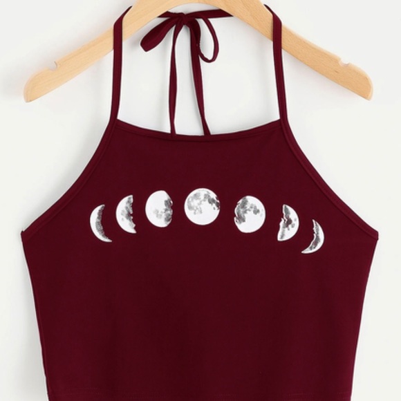 Halter Neck Moon Phases tank top - Picture 2 of 2
