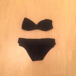 Plain black bikini