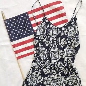 Navy blue and white romper💕🇺🇸