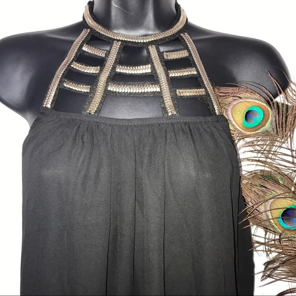 Love J Tops - Love J Halter Polyester Top with Zipper Design NWT