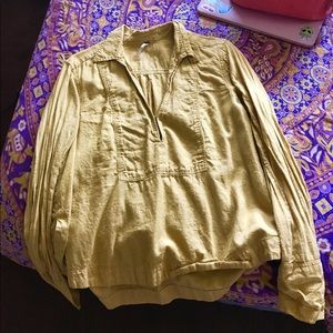 Free people yellow bell top