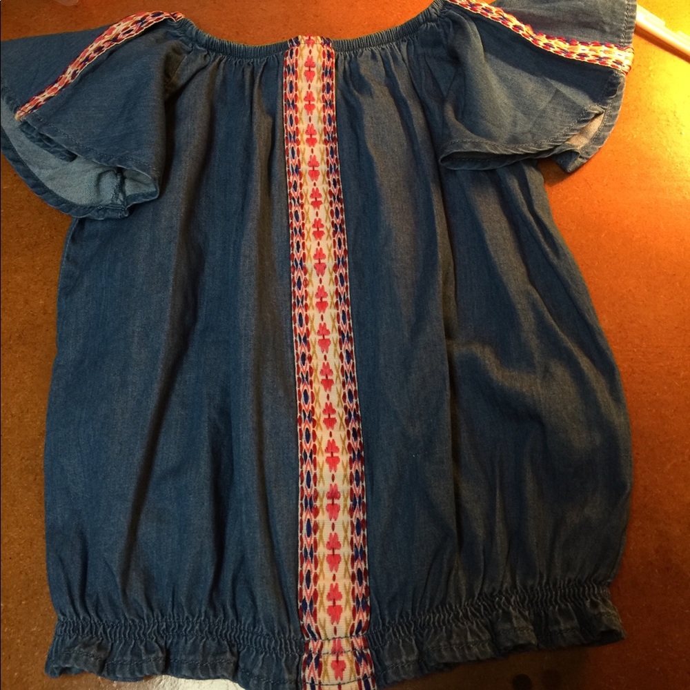 Pumpkin Patch Chambray Top, size 8 NWOT