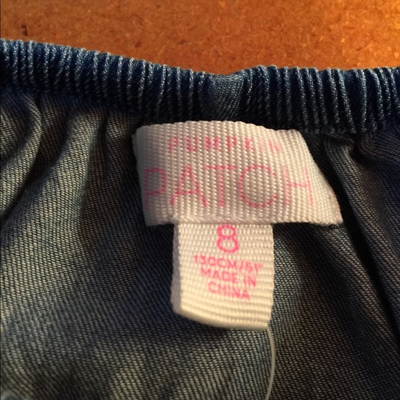 Pumpkin Patch Chambray Top, size 8 NWOT - Picture 4 of 4