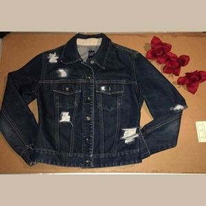 Denim Distressed Jacket