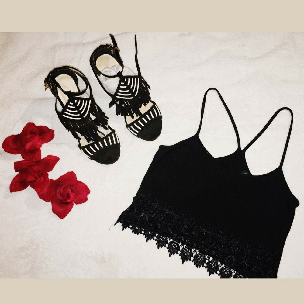 Fringe heels.