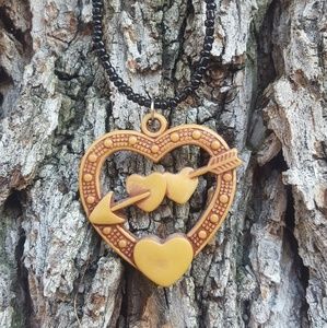 Wooden Struck Hearts