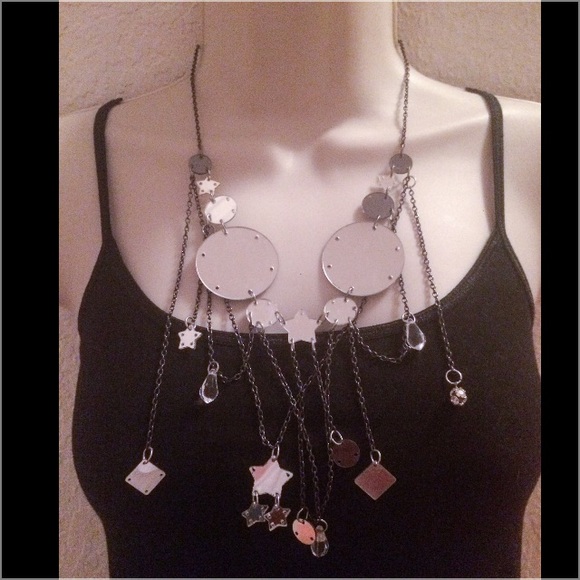 COOL 90'S X-GIRL MIRROR CHAIN NECKLACE - Picture 2 of 8