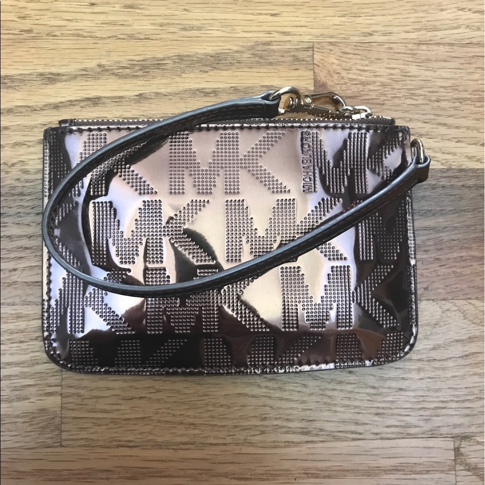 Bronze Daniella Michael Kors Shiny Wristlet Wallet