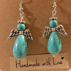 Handcrafted angel earrings